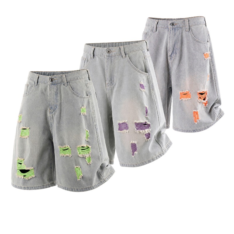 Men's Lined Ripped Denim Short - Fly Line 리뷰 및 가격