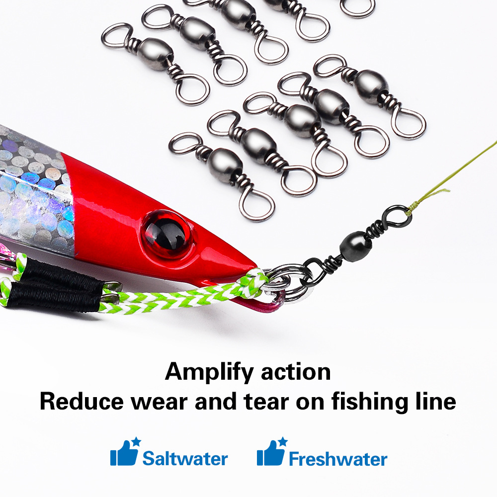 100Pcs Fishing Swivels Connect - Leader Line 리뷰 및 가격