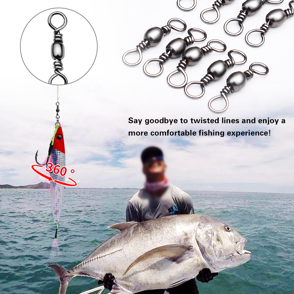 100Pcs Fishing Swivels Connect - Leader Line 리뷰 및 가격