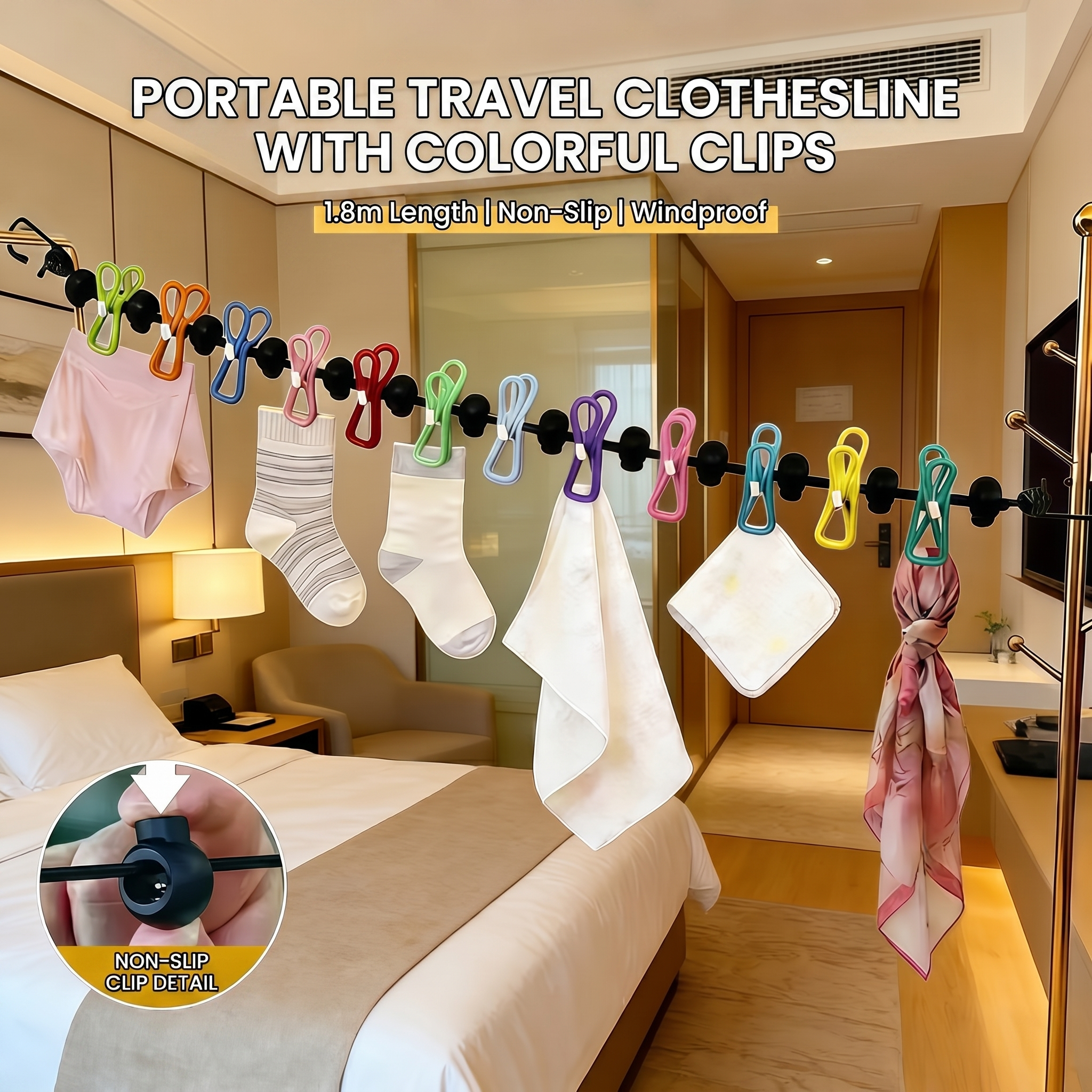 Travel Clothesline Clothes Lin - Tippet Line 리뷰 및 가격