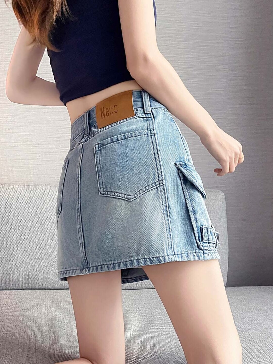 Women High Waist Cargo Denim M - Fly Line 리뷰 및 가격